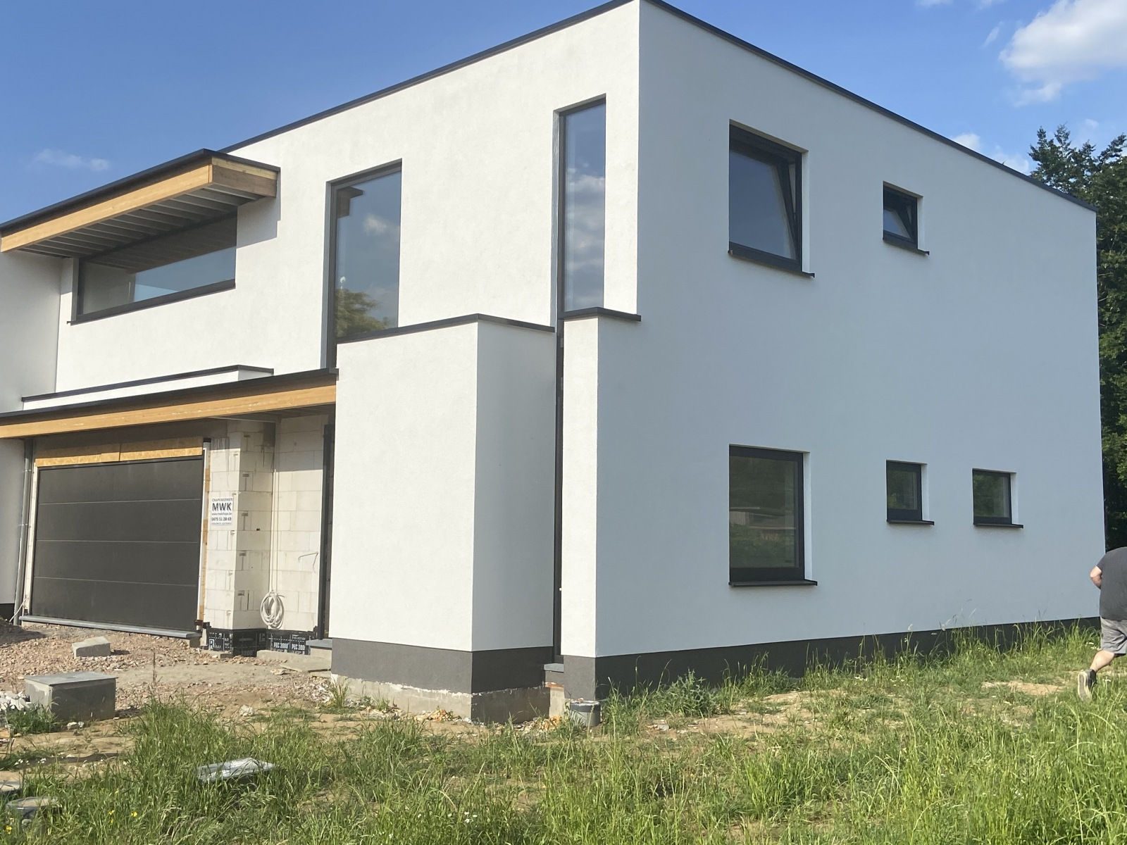 Opbouw met isolatie, wapening en sierpleister